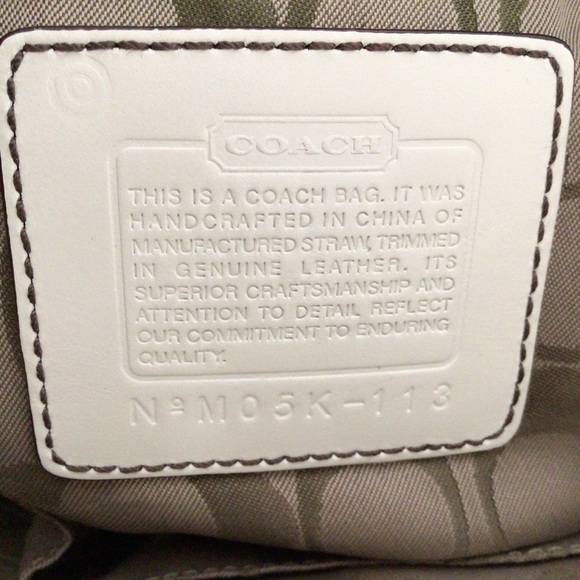 COACH LEGACY METALLIC GOLD AND STRAW HANDBAG - Picture 11 of 13